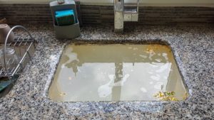 Kitchen sink drain cleaning & unclogging