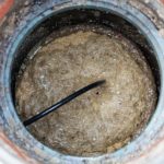 sewage backup in pipe